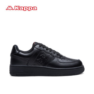 KAPPA卡帕厚底板鞋男鞋季运动休闲鞋子百搭小白鞋 黑色 43