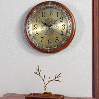 Hense 汉时 创意客厅挂钟现代简约钟饰餐厅挂墙时钟挂表石英钟表HW22小号