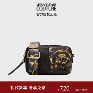 VERSACE 范思哲 Jeans Couture女士Garland单肩斜跨包 黑色