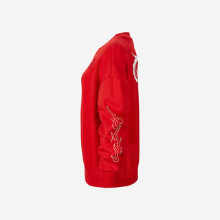 NIKE 耐克大童装男女童卫衣2024春秋舒适毛圈新年红色拜年服儿童上衣 红 160(XL)