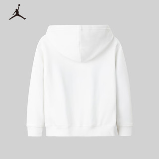 NIKE JORDAN 耐克AJ童装男童加绒连帽卫衣保暖金标儿童上衣 棉花糖 160/76(L)