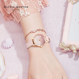 olivia burton（OLIVIA BURTON） 手表女浪漫粉色满天星手表石英女表 OB16US57