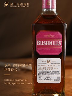 【指南针】百世醇16年布什米尔英国单一麦芽威士忌Bushmills