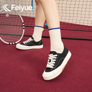 Feiyue. 飞跃 帆布鞋女百搭运动男鞋休闲鞋 FXY785T 黑色 38