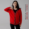 Sellynear装秋冬款毛衣新年款中国红刺绣开衫厚外穿长袖外套舒适孕妈装 中国红 S