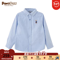PawinPaw卡通小熊童装20男童衬衫长袖学院风儿童上衣 蓝色/50 110