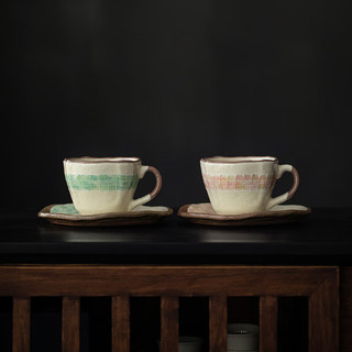 同合日本丹山窑橘光套杯咖啡杯套装日式下午茶茶杯小清新茶具 橘光套杯 1个 130ml