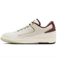 AIR JORDAN 正代系列 Air Jordan 2 Retro Low Cny 男子篮球鞋 FJ3468-100 帆白/杉木红/油绿/金属黄谷/浮石灰/暗队红 35.5