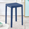 宜瑞思 塑料凳子家用加厚北欧风凳子方凳高凳换鞋凳浴室防滑凳 藏蓝色（加厚款）