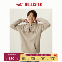 HOLLISTER秋冬百搭美式经典连帽套头卫衣 男装女装 354463-1 浅棕色 M (180/100A)