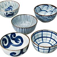 西海陶器 餐具礼品 花纹碗5个