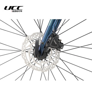 UCC运动自行车猎人2城市车 铝合金车架禧玛诺变速系统禧玛诺油压碟刹 巴厘蓝 500L身高168-178