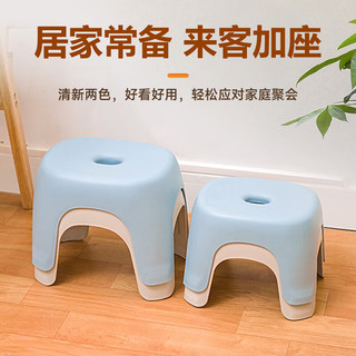 良浦塑料凳子家用小板凳浴室加厚防滑凳简易垫脚小矮凳 LD-5L白