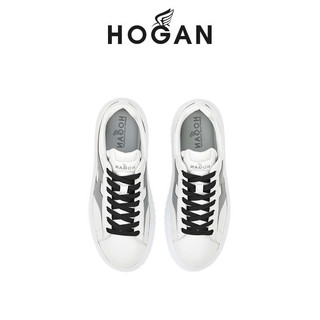HOGAN H-STRIPES系列 男士低帮休闲鞋 HXM6450FE91 白/灰 42