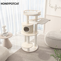 HONEYPOT CAT 蜜罐猫 爬架猫窝猫树一体多层实木猫架木质躲避屋立式不占地220095