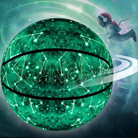 狂迷（kuangmi）篮球夜光星域室内外防滑耐磨吸湿炫酷青少年男女7号球 【星辰大海】-夜光