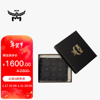 MCM 奢侈品 中性礼盒款Visetos Original系列黑色人造革对折式钱包 MXSAAVI02BK001