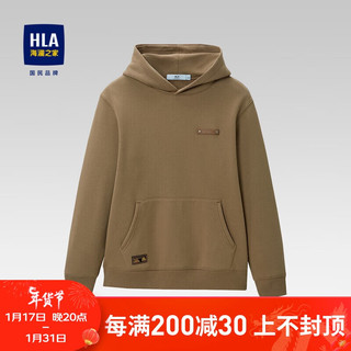 HLA海澜之家卫衣男连帽御寒智慧绒含羊毛套头男 cz 170/88A(M)