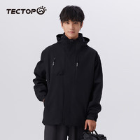 TECTOP 探拓 冲锋衣三合一加厚防寒保暖户外滑雪登山服 05CF 经典黑XL 经典黑