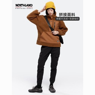 NORTHLAND 诺诗兰 休闲拼接绒外套新款秋冬女户外保暖耐磨NU系列NCOBN2633S