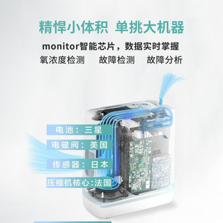 Kaida 凯达（Kaida）医用5升随身便携式氧气机MO-5A 医用5L+智能降噪+双电池
