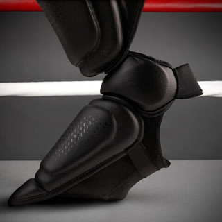 迪卡侬泰拳护腿散打搏击连脚背面护胫加厚格斗护具护踝护腿板BOXP黑色M-2941234