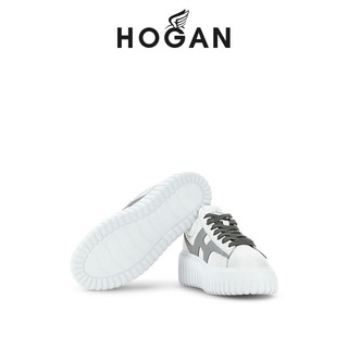 HOGAN H-STRIPES系列 女士低帮休闲鞋 HXM6450FE91 白/灰 36
