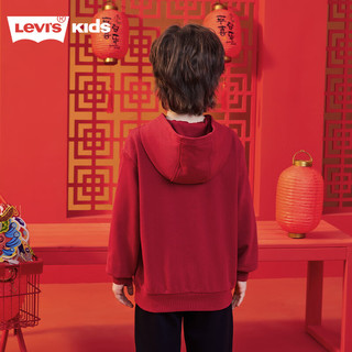 Levi's 李维斯 童装24春儿童祥龙图腾卫衣男女童红色拜年服 辣椒红 140/68(S)