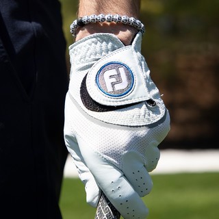 Footjoy高尔夫手套男士HyperFLX高性能透气舒适小羊皮golf左手右手手套 HyperFlx白/灰((右手) #24
