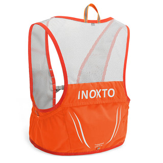鹰图（INOXTO）越野跑步背包轻量贴合背心2.5L马拉松夏季双肩包水壶包592L码桔色 桔色+2个300ML水壶