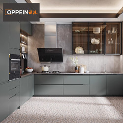 OPPEIN 欧派 橱柜整体厨房厨柜定做现代轻奢厨房橱柜置物柜装修石英石台面