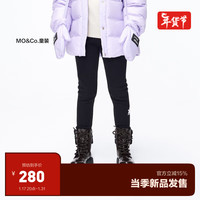 little MO&Co.蓄热摇粒绒 little moco童装23冬装女童加绒修身弹力打底长裤 黑色 110/50