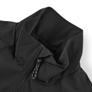 太平鸟男装 立领夹克黑色运动外套B1BCC1212