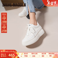 STEVE MADDEN/思美登2024春季舒适休闲板鞋厚底小白鞋女 DOOZY 白色 34