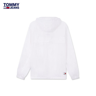 TOMMY JEANS 24春季男女户外运动印花连帽宽松轻薄夹克外套19789 白色YBR XS