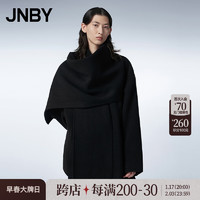 江南布衣（JNBY）23冬毛呢外套女宽松长袖简约休闲风5NA811260 001/本黑（批次2） XS