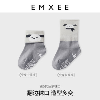 EMXEE 嫚熙 婴儿袜子防滑袜夏季薄款男女童中筒袜新生儿童袜子宝宝地板袜
