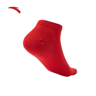 安踏（ANTA）冬季运动袜子男女同新年好运本命年红色袜子抗菌吸汗棉袜官网 年富红-1 均码