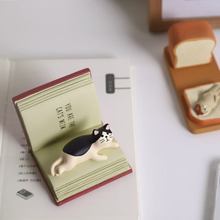 珍格（zhenge） 桌面手机支架猫咪书本创意可爱摆件懒人手机架手机底座少女心桌面摆件宿舍懒人 书本猫咪