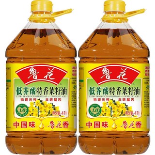 luhua 鲁花 低芥酸特香菜籽油4L*2 非转基因 压榨  粮油 食用油