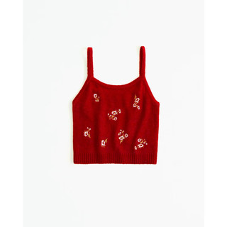 ABERCROMBIE & FITCH【龙年系列】女装 24春针织毛衣新年背心开衫套装 355476-1 红色 M (165/96A)