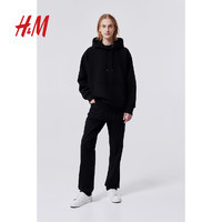 H&M HM男装卫衣加绒宽松舒适简约休闲长袖连帽衫1099512