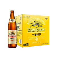 年货先到家、88VIP：KIRIN 麒麟 日本KIRIN/麒麟一番榨啤酒600ml*12瓶清爽麦芽大瓶啤酒瓶装整箱 1件装