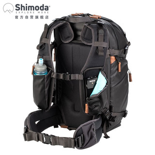 Shimoda摄影包 explore翼铂v2双肩户外旅行单反相机包E25黑色小号微单内胆套装520-152 E25黑色套装（小号微单内胆）