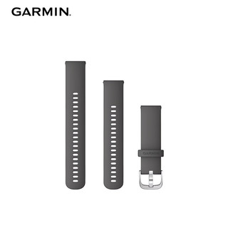 佳明（GARMIN）22mm 深灰色硅胶表带/银色表扣适用于Venu 2 venu2深灰色表带22mm