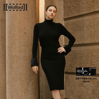Wolford xHeurueh联名系列美利奴羊毛针织连衣裙53350 7005 黑色 S