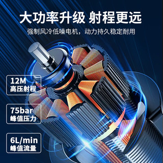 Fixnow 高压清洗机便携式220V 洗车机庭院清洗洗车水枪XYQX-1000E白色