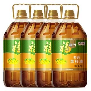 福临门 醇香菜籽油5L  家庭装食用油