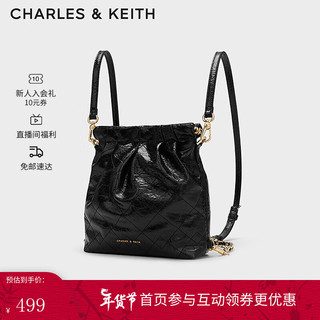 CHARLES & KEITH CHARLES&KEITH24春季迷你流浪包单肩斜挎包包女包双肩包女士CK2