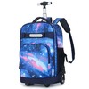 威盛达 拉杆背包书包旅行男女行李包可背可拉旅行包小学初高中 星空蓝色 18寸